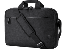 Charger l&#39;image dans la galerie, Sacoche pour ordinateur portable HP noire avec bandoulière et poignée. Le logo HP est visible.
