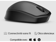 Charger l&#39;image dans la galerie, HP Souris sans fil 280 Silent Noir (19U64AA#ABB) Souris sans fil Noir
