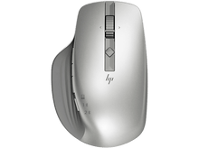 Charger l'image dans la galerie, Souris HP argentée avec molette et deux options de connexion.
