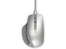 Charger l'image dans la galerie, Souris d'ordinateur argentée avec connexion filaire, avec molette et boutons.
