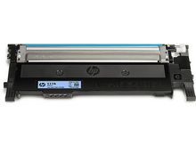 Charger l&#39;image dans la galerie, Cartouche de toner laser cyan HP 117A. Cartouche bleue et noire avec le logo HP.
