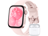 HUAWEI Bundle Smartwatch Fit 3 Bracelet fluoroélastomère Rose + Freebuds SE2 Blanc (HUA85244)