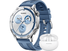 Charger l&#39;image dans la galerie, HUAWEI Combo Smartwatch GT5 46mm Bleu + Freebuds 5i Blanc (HUA20256)
