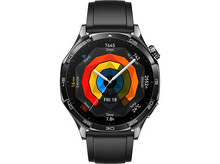 Charger l&#39;image dans la galerie, Montre intelligente Huawei noire. Elle affiche les pas, le temps d&#39;exercice, l&#39;altitude et la température.
