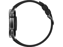 Charger l&#39;image dans la galerie, Une montre noire sur fond blanc. La montre est vue de côté, montrant le bracelet.
