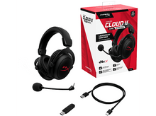 Charger l&#39;image dans la galerie, HYPERX Casque gamer sans fil HyperX Cloud II Core Noir
