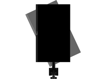 Charger l&#39;image dans la galerie, Écran d&#39;ordinateur noir avec support. L&#39;écran du moniteur est noir.
