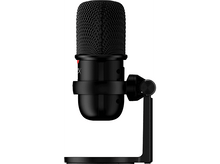 Charger l&#39;image dans la galerie, Microphone noir sur pied. Couvercle en mesh, bouton rouge.
