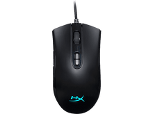 Charger l&#39;image dans la galerie, Souris gaming HyperX noire. La souris a une molette et deux boutons latéraux.
