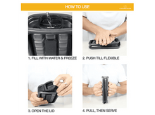 Charger l&#39;image dans la galerie, Instructions: Remplir d&#39;eau, congeler, pousser, ouvrir le couvercle, tirer pour servir.
