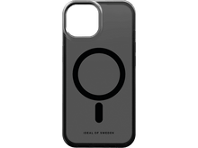 Charger l'image dans la galerie, Une coque de téléphone transparente avec un motif de cercle noir au dos.
