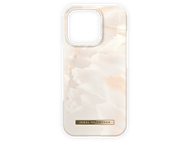 Coque de téléphone blanche avec motif marbré. Le logo Ideal of Sweden est en bas.