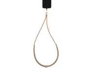 Collier avec une ficelle et un connecteur doré.
