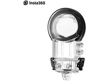 Charger l&#39;image dans la galerie, Un boîtier de caméra Insta360 transparent avec un cadre noir et trois boutons.
