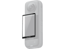 Une caméra Insta360 noire avec un protecteur d