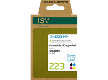 Charger l&#39;image dans la galerie, Boîte de cartouches d&#39;encre ISY. La boîte est marron avec du texte noir et des symboles de gouttes d&#39;encre.
