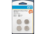 ISY 4 piles CR2032 Lithium (IBA-2032-1)