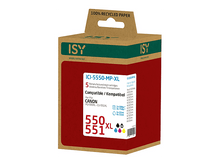 Charger l&#39;image dans la galerie, Boîte de cartouches, rouge et marron avec texte. Marque ISY. Compatible avec les imprimantes Canon.
