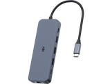 ISY Adaptateur Multiport 10-en-1 USB-C Argenté (IAD-1034)