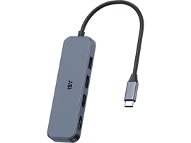 ISY Adaptateur Multiport 4-en-1 USB-C Argenté (IAD-1031)