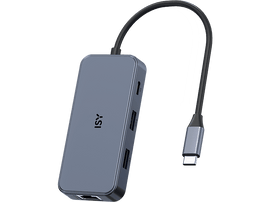 ISY Adaptateur Multiport 7-en-1 USB-C Argenté (IAD-1033)