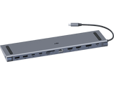 ISY Adaptateur multiport USB-C 11-en-1 Argenté (IDO-1100)