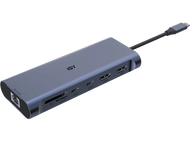 ISY Adaptateur Multiport USB-C + Power Delivery Argenté (IAD-1030)