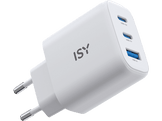 ISY Adaptateur secteur GaN USB-A/USB-C 45 W Blanc (IWC 4145)