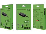 ISY Adaptateur secteur universel pour ordinateurs portables 45W Noir (IAC-4501-1)