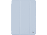 Étui de tablette bleu clair plié.