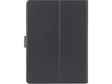 Charger l&#39;image dans la galerie, Housse de tablette noire avec surface texturée. Fermée, avec fermeture magnétique.
