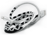ISY Câble USB - Lightning 1 m Noir / Blanc (IUC-4100-SB-L) Câble Lightning 1 m Noir