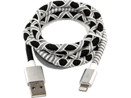 ISY Câble USB - Lightning 1 m Noir / Blanc (IUC-4100-SB-L)