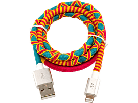 ISY Câble USB - Lightning 1 m Orange / Bleu (IUC-4100-RG-L)