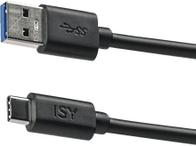 Charger l&#39;image dans la galerie, ISY Câble USB - USB-C 1 m Noir (IUC-3000)
