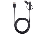 ISY Câble USB -  USB-C / microUSB / Lighting 1.6 m Noir (IUC-3100)