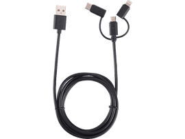 ISY Câble USB -  USB-C / microUSB / Lighting 1.6 m Noir (IUC-3100)