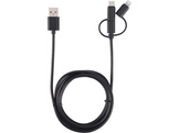 ISY Câble USB -  USB-C / microUSB / Lighting 1.6 m Noir (IUC-3100)