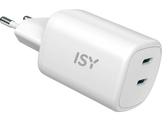 ISY Cargeur Universel GaN 65W + Cable USB-C Blanc (IAC-5065-1)