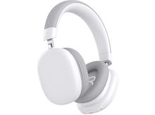 Charger l&#39;image dans la galerie, Casque blanc avec coussinets en mesh gris, fond blanc.
