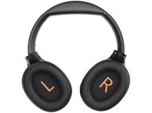 Charger l&#39;image dans la galerie, Casque circum-auriculaire, noir et doré, avec marquages L et R.
