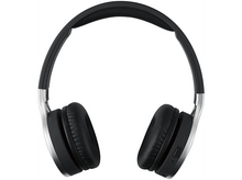 Charger l&#39;image dans la galerie, Casque noir avec des accents argentés, posé sur fond blanc, vue de dessus.
