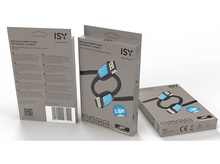 Charger l'image dans la galerie, Trois boîtes de câbles HDMI haute vitesse, avec les informations sur le produit et la marque.
