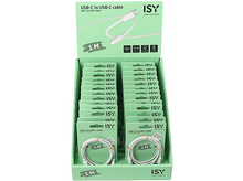 Charger l&#39;image dans la galerie, Présentoir avec câbles USB-C dans un emballage vert et blanc.
