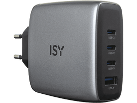 ISY Chargeur GaN 140W Gris (IAC-5140-GY)