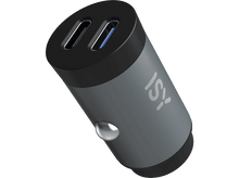 Charger l&#39;image dans la galerie, ISY Chargeur voiture 2 x USB-C Gris (ICC-5030-CC)
