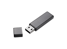 Charger l&#39;image dans la galerie, Une clé USB noire avec son capuchon ouvert, montrant le connecteur USB.
