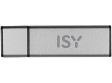 Charger l&#39;image dans la galerie, Une clé USB ISY argentée avec le nom de la marque écrit dessus. Le fond est blanc.
