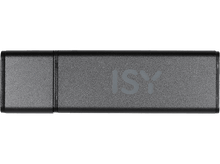 Charger l&#39;image dans la galerie, Une clé USB ISY noire. Design sobre et minimaliste. Logo ISY imprimé sur la surface.
