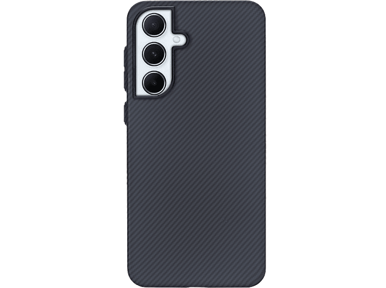 Coque de téléphone bleu foncé, trois objectifs d'appareil photo.
